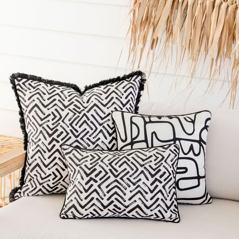 Cushion Cover-With Piping-Tribal-35cm x 50cm - John Cootes