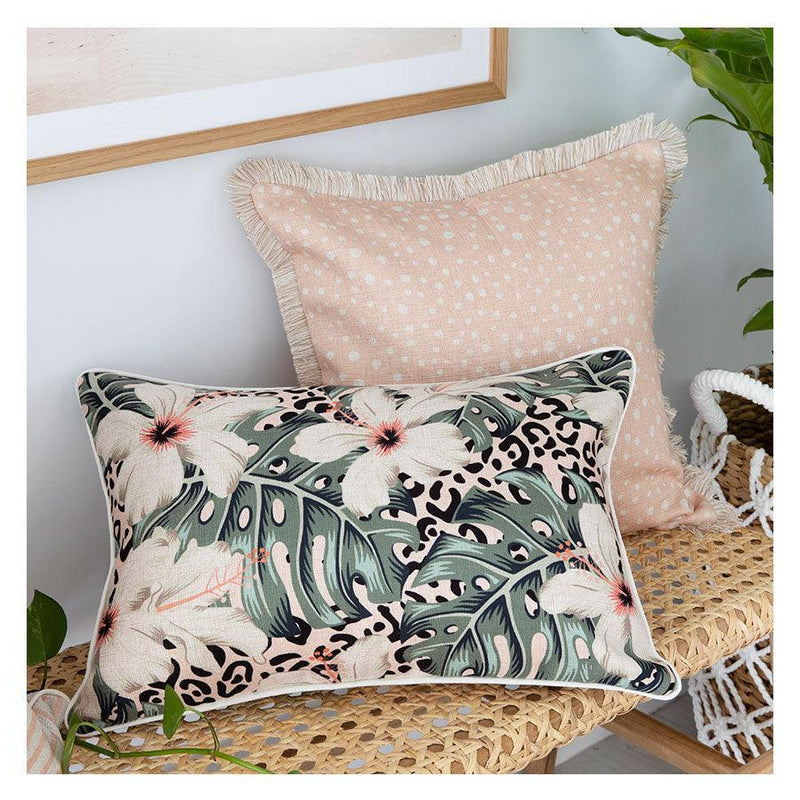 Cushion Cover-With Piping-Tropical Jungle-35cm x 50cm - John Cootes