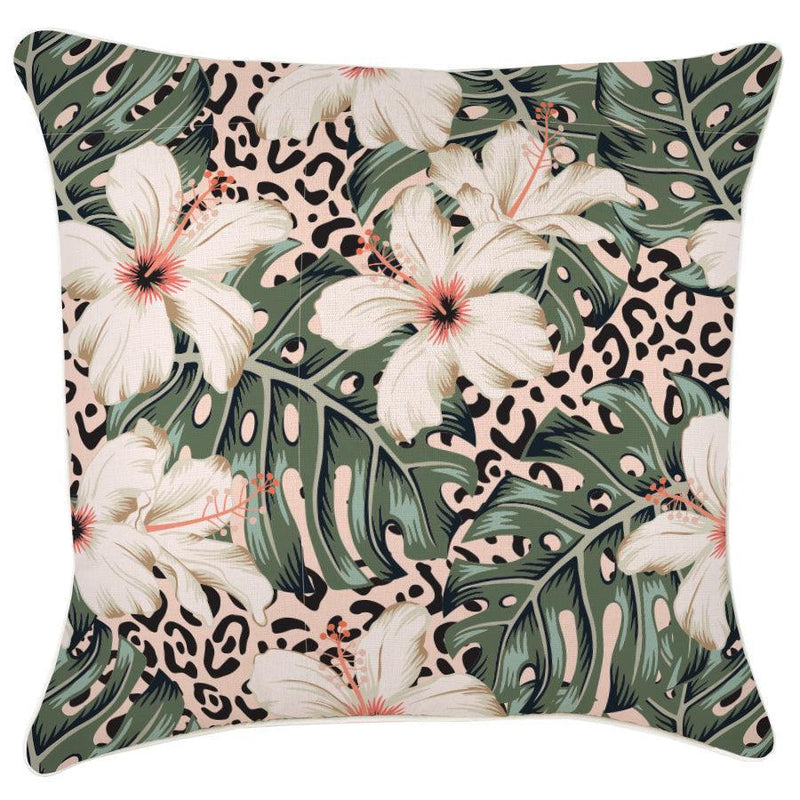 Cushion Cover-With Piping-Tropical Jungle-60cm x 60cm - John Cootes