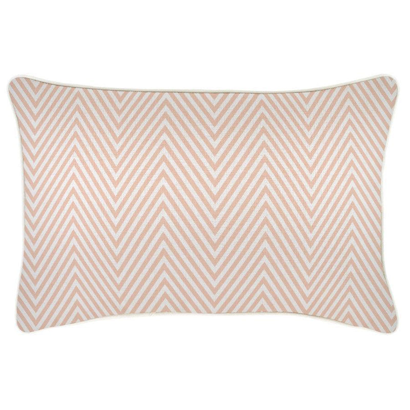 Cushion Cover-With Piping-Zig Zag Blush-35cm x 50cm - John Cootes