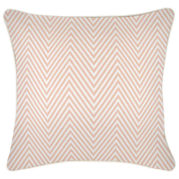 Cushion Cover-With Piping-Zig Zag Blush-45cm x 45cm - John Cootes