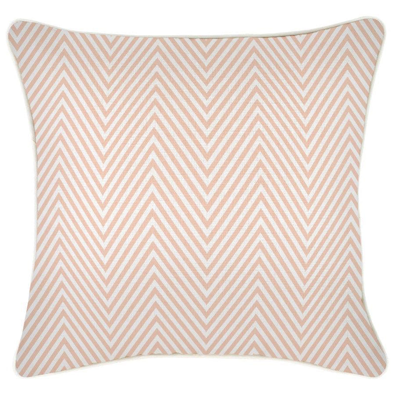 Cushion Cover-With Piping-Zig Zag Blush-45cm x 45cm - John Cootes