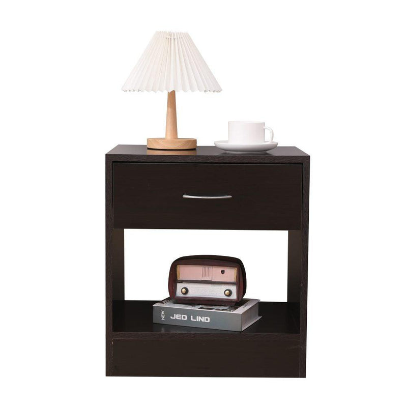 Dandi Bedside Table Nightstand with Drawer Set of 2 Brown - John Cootes