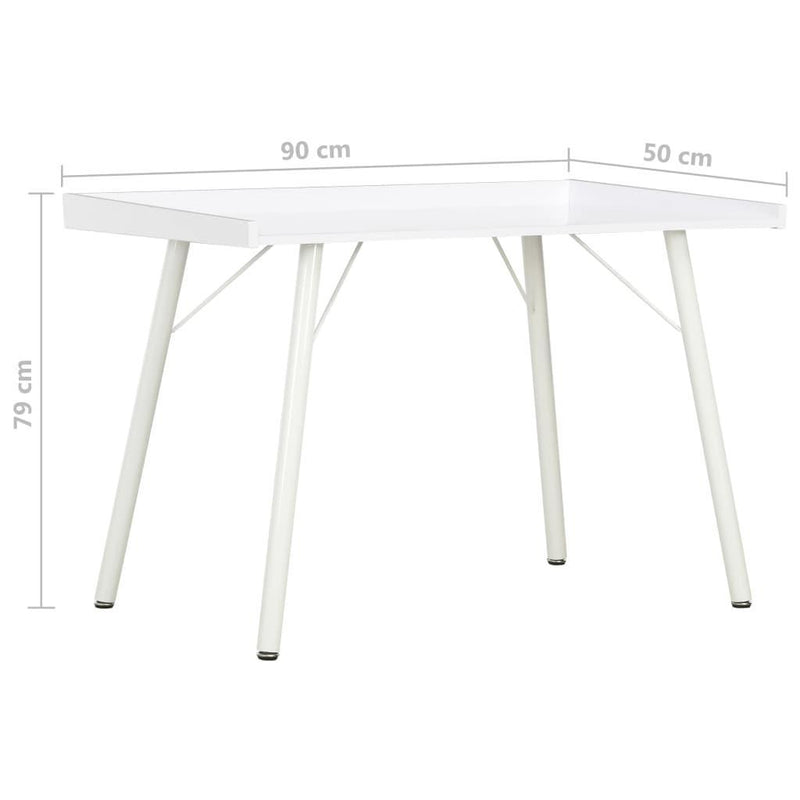 Desk White 90x50x79 Cm - John Cootes