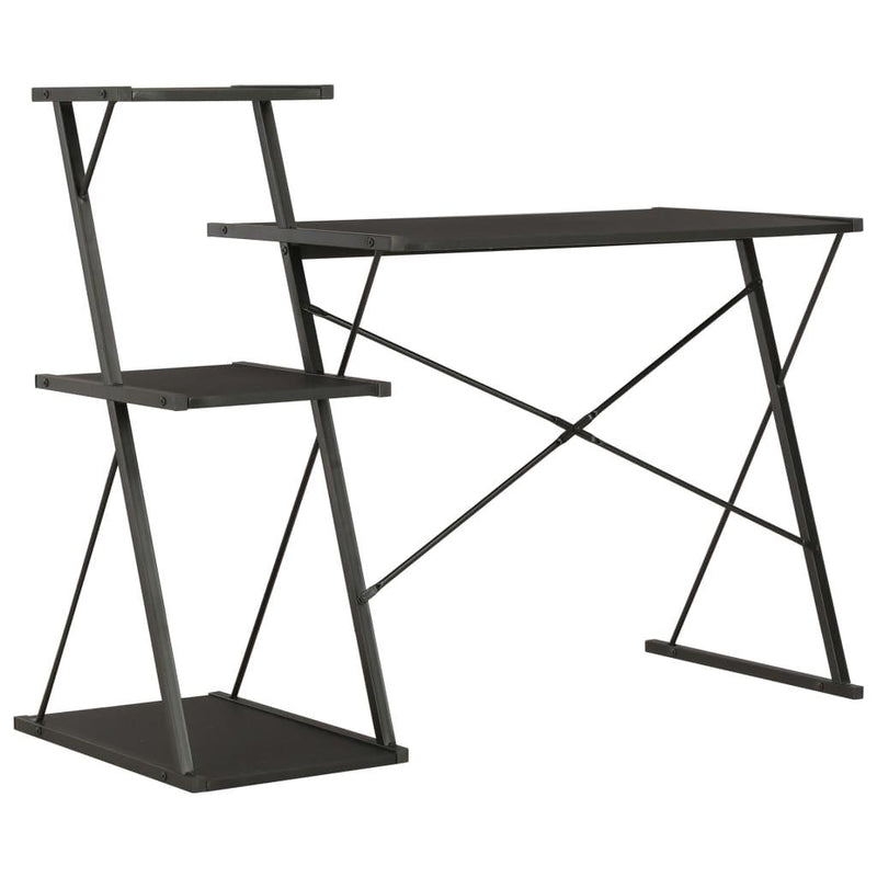 Desk With Shelf Black 116x50x93 Cm - John Cootes
