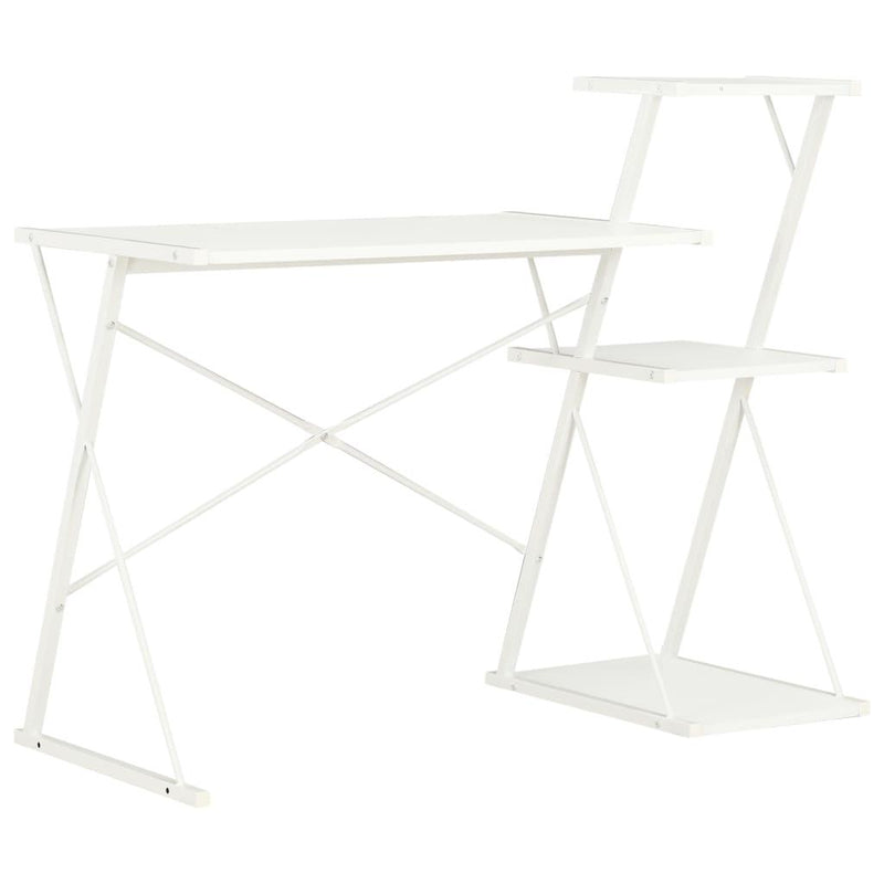 Desk With Shelf White 116x50x93 Cm - John Cootes