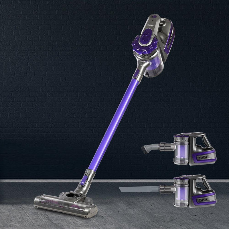 Devanti 150 Cordless Handheld Stick Vacuum Cleaner 2 Speed Purple And Grey - John Cootes
