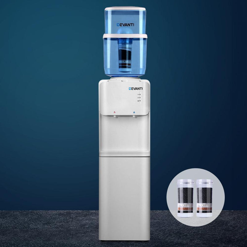 Devanti 22L Water Cooler Dispenser Hot Cold Taps Purifier Filter Replacement - John Cootes