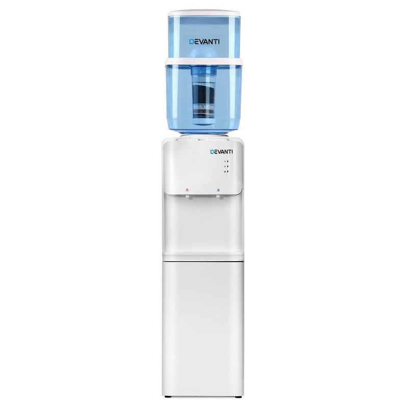 Devanti 22L Water Cooler Dispenser Top Loading Hot Cold Taps Filter Purifier Bottle - John Cootes