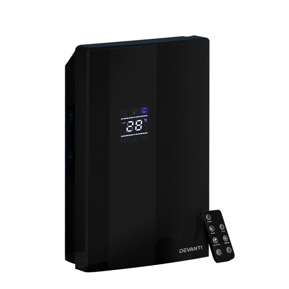 Devanti 2L Dehumidifier Air Purify Black - John Cootes