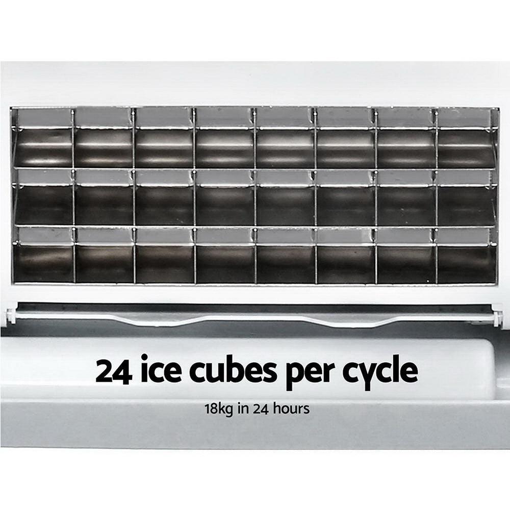 DEVANTi 3.2L Portable Ice Cube Maker Cold Commercial Machine Stainless Steel - John Cootes