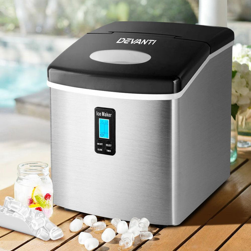 Devanti 3.2L Stainless Steel Portable Ice Cube Maker - John Cootes