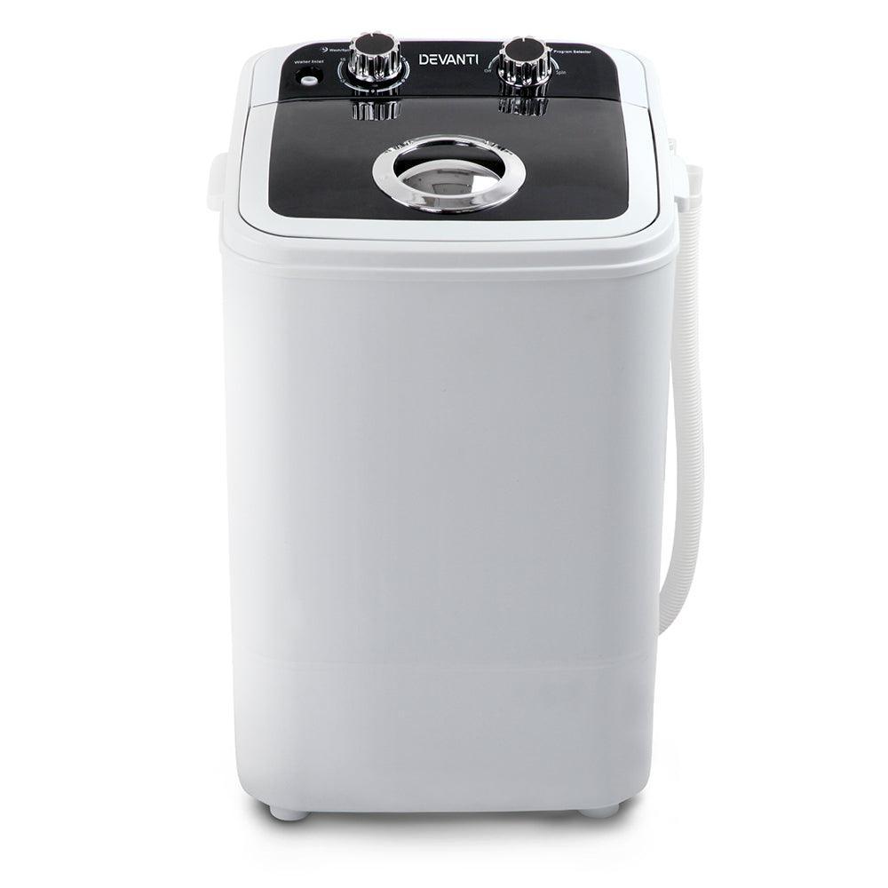 Devanti 4.6KG Mini Portable Washing Machine - Black - John Cootes