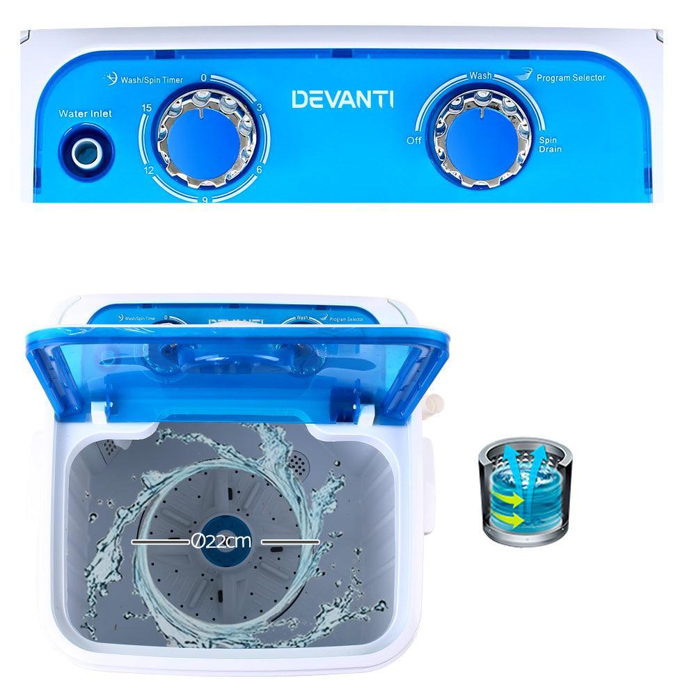 Devanti 4.6KG Mini Portable Washing Machine - John Cootes