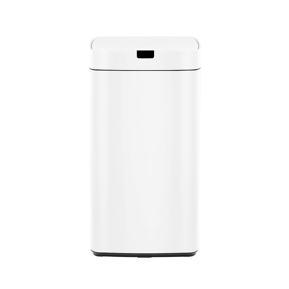 Devanti 45L Sensor Bin White - John Cootes