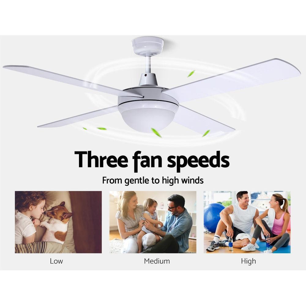 Devanti 52'' Ceiling Fan - White - John Cootes