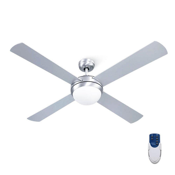Devanti 52'' Ceiling Fan with Light Silver - John Cootes