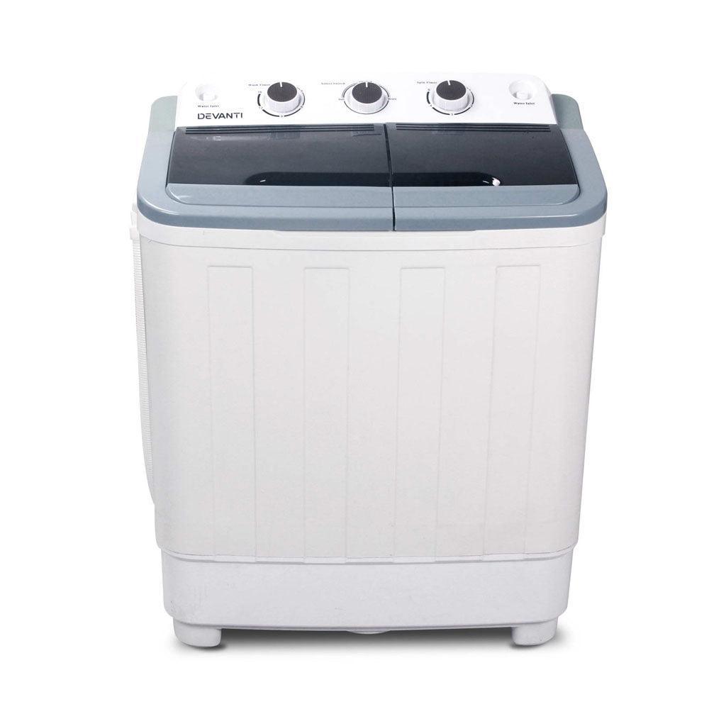 Devanti 5KG Mini Portable Washing Machine - White - John Cootes