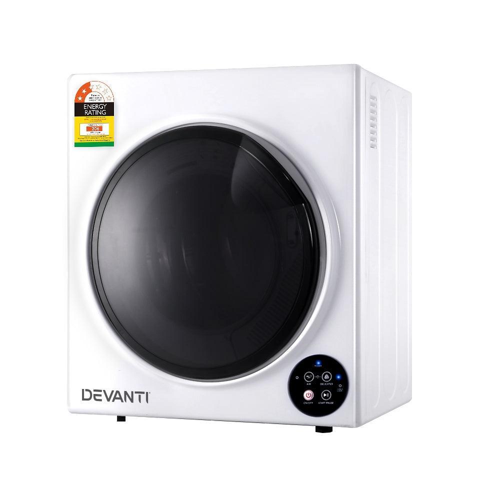 Devanti 5kg Vented Tumble Dryer - White - John Cootes