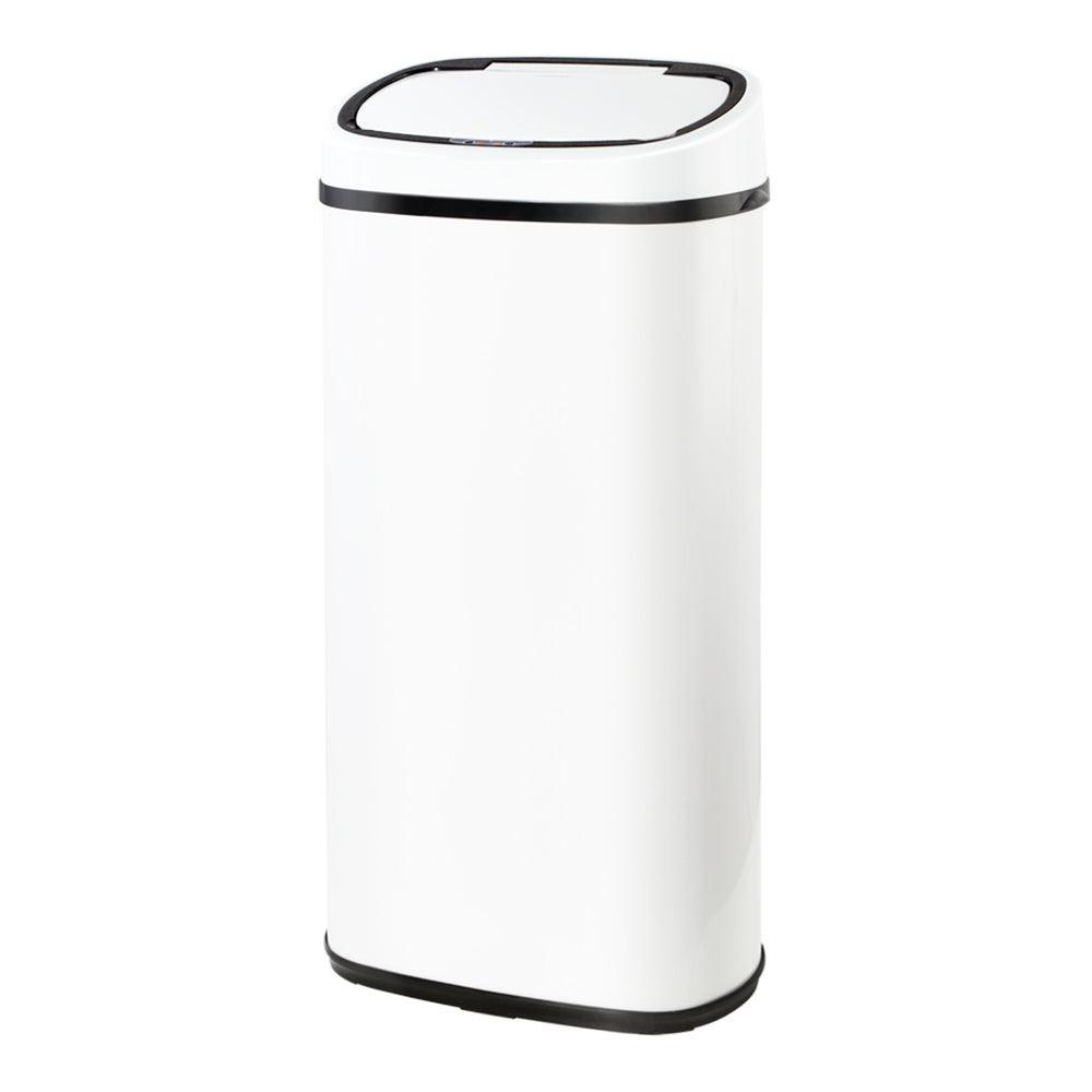 Devanti 68L Sensor Bin White - John Cootes