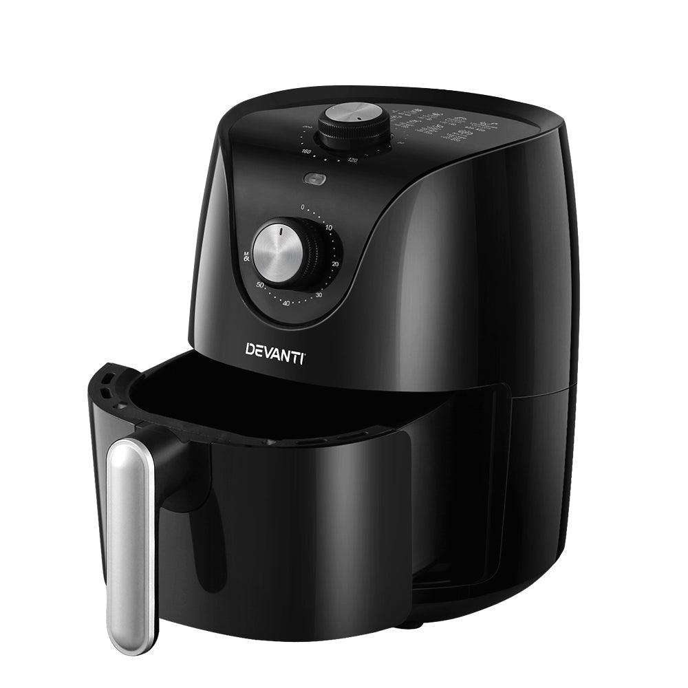 Devanti Air Fryer 2.5L Electric Fryers Airfryer Healthy Cooker Oil Free Kitchen - John Cootes