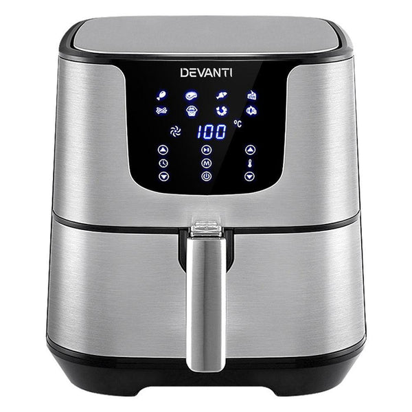 Devanti Air Fryer 7L LCD Fryers Oil Free Oven Airfryer Kitchen Healthy Cooker - John Cootes