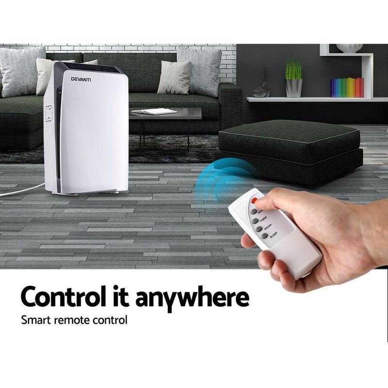 Devanti Air Purifier Cleaner Home Purifiers Odour Sensor HEPA Filter - John Cootes