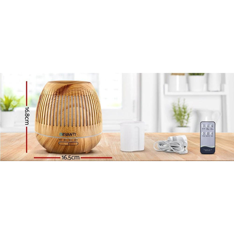 Devanti Aromatherapy Diffuser Aroma Essential Oils Air Humidifier LED Light 400ml - John Cootes