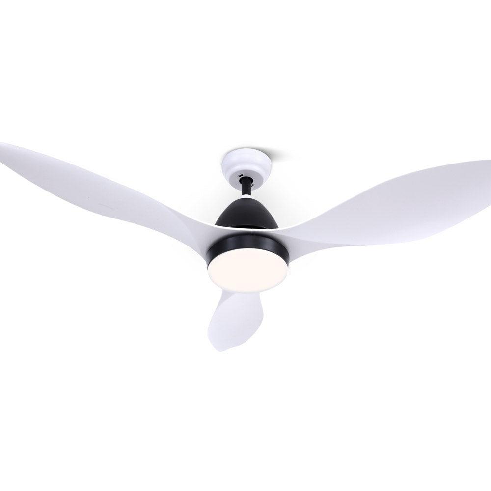 Devanti Ceiling Fan Light Remote Control Ceiling Fans White 48'' 3 Blades - John Cootes