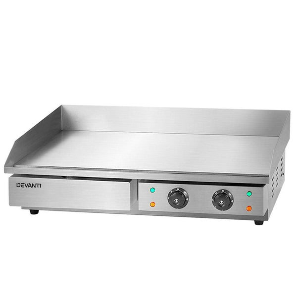 Devanti Commercial Electric Griddle BBQ Grill Hot Plate Stainless Steel 4400W - John Cootes