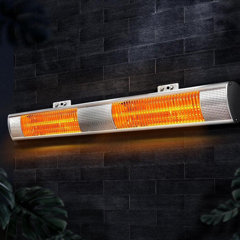 Devanti Electric Infrared Heater Outdoor Radiant Strip Heaters Halogen 3000W - John Cootes