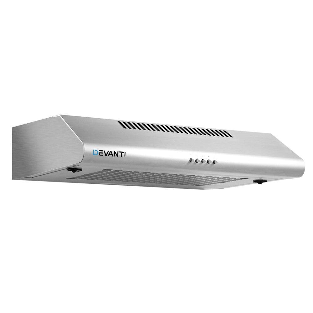 DEVANTI Fixed Range Hood Rangehood Stainless Steel Kitchen Canopy 60cm 600mm - John Cootes