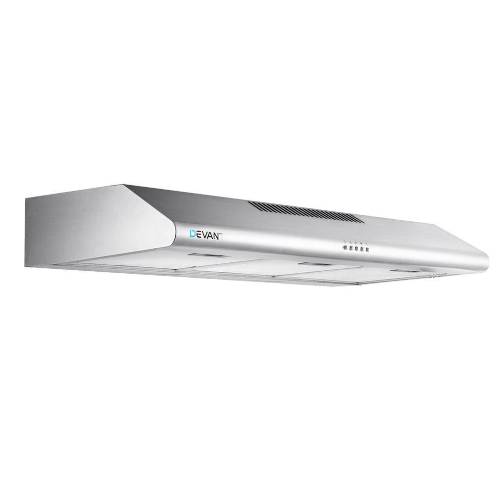 DEVANTI Fixed Range Hood Rangehood Stainless Steel Kitchen Canopy 90cm 900mm - John Cootes