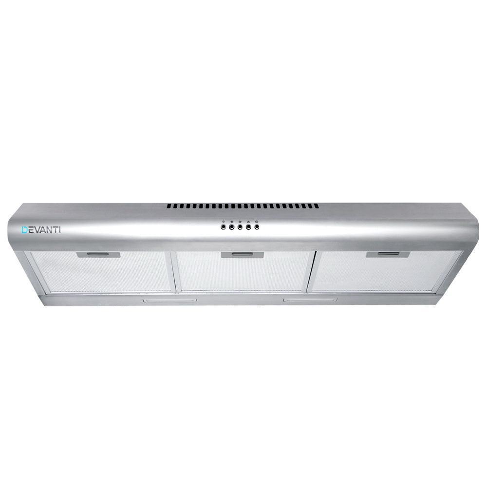 DEVANTI Fixed Range Hood Rangehood Stainless Steel Kitchen Canopy 90cm 900mm - John Cootes