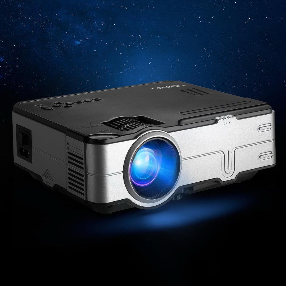 Devanti Mini Video Projector Portable HD 1080P 1200 Lumens Home Theater USB VGA - John Cootes