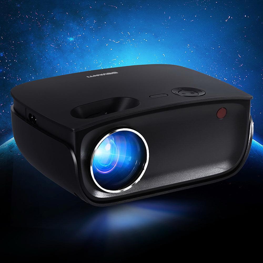 Devanti Mini Video Projector Wifi USB HDMI Portable 2000 Lumens HD 1080P Home in Black - John Cootes