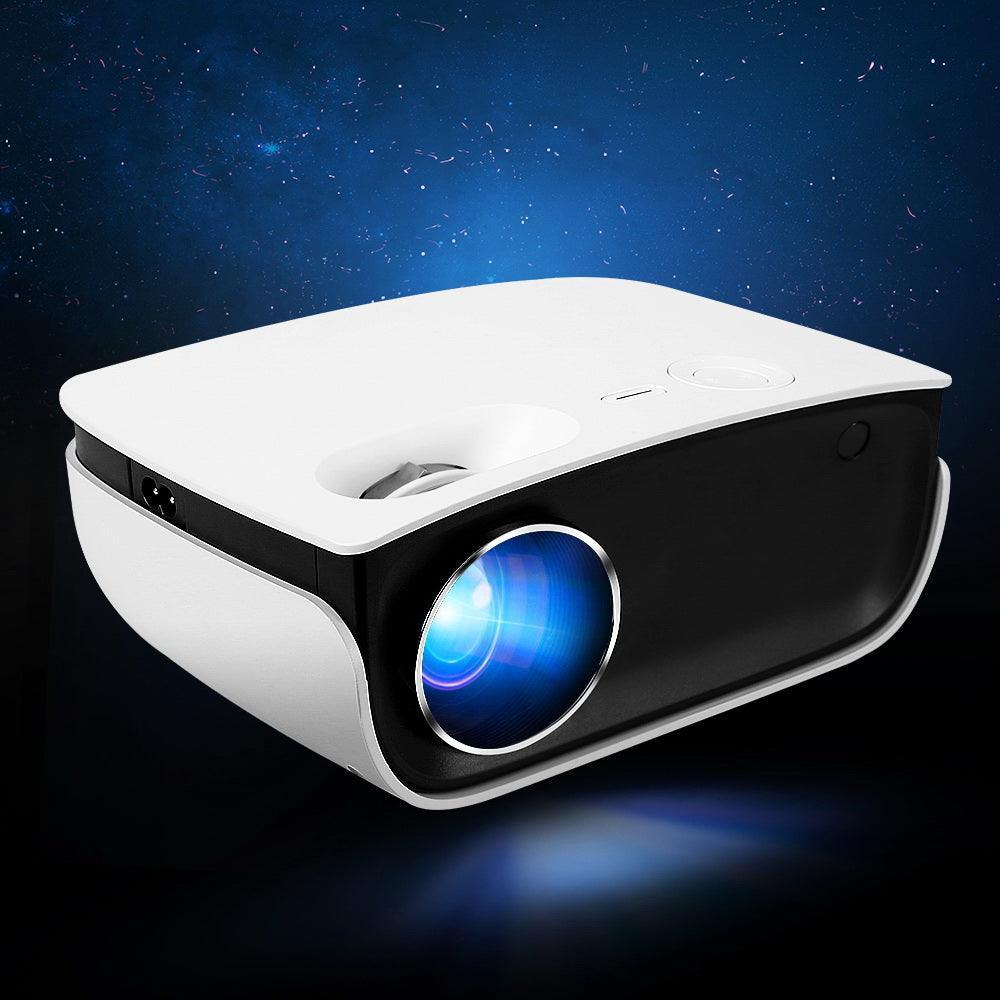 Devanti Mini Video Projector Wifi USB HDMI Portable 2000 Lumens HD 1080P Home Theater White - John Cootes