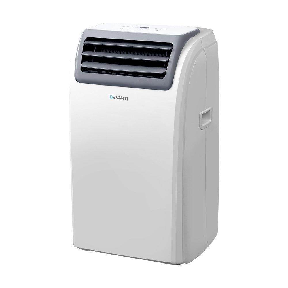 Devanti Portable Air Conditioner Cooling Mobile Fan Cooler Dehumidifier Window Kit White 3300W - John Cootes