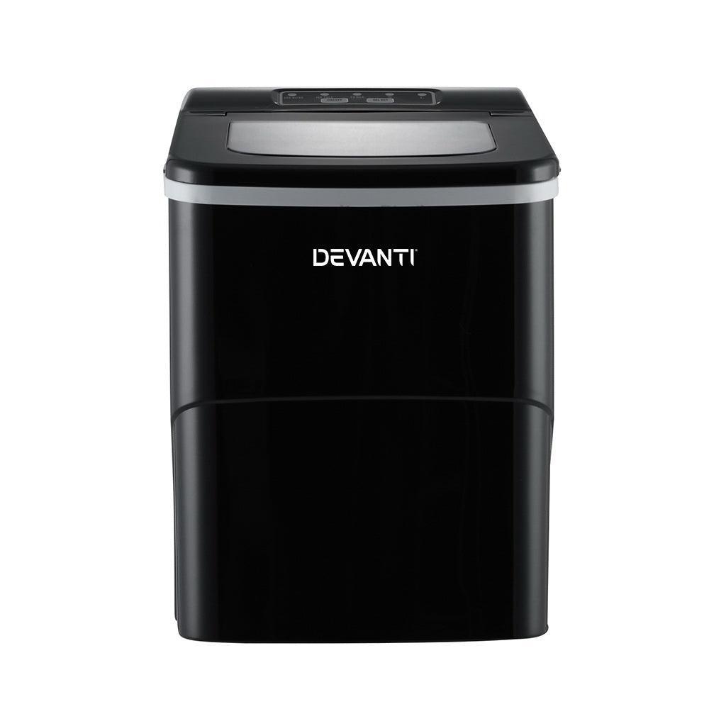 DEVANTi Portable Ice Cube Maker Machine 2L Home Bar Benchtop Easy Quick Black - John Cootes