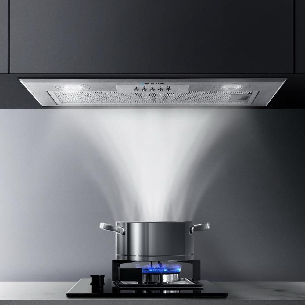 Devanti Range Hood Rangehood Undermount Built In Stainless Steel Canopy 52cm 520mm - John Cootes