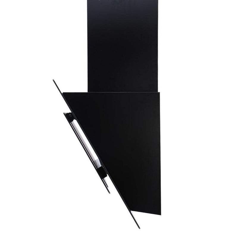 DEVANTI Rangehood 900mm Black Angled Side Draft Range Hood Canopy Glass 90cm - John Cootes