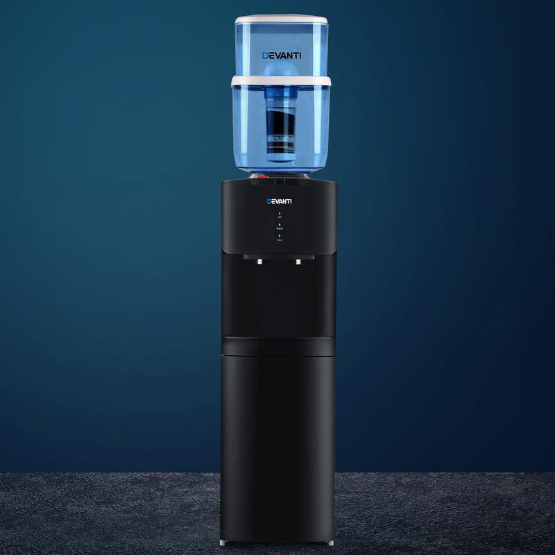Devanti Water Cooler Chiller Dispenser Bottle Stand Filter Purifier Office Black - John Cootes