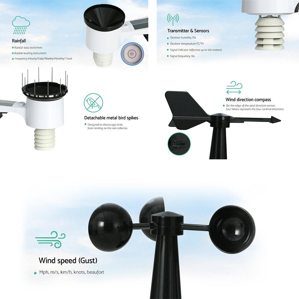 Devanti Weather Station Indoor Outdoor Wireless WiFi Professional Solar Sensor - John Cootes