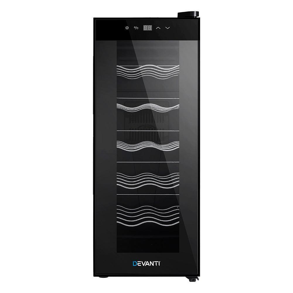 Devanti Wine Cooler 12 Bottle Thermoelectric Fridge Storage Chiller - John Cootes