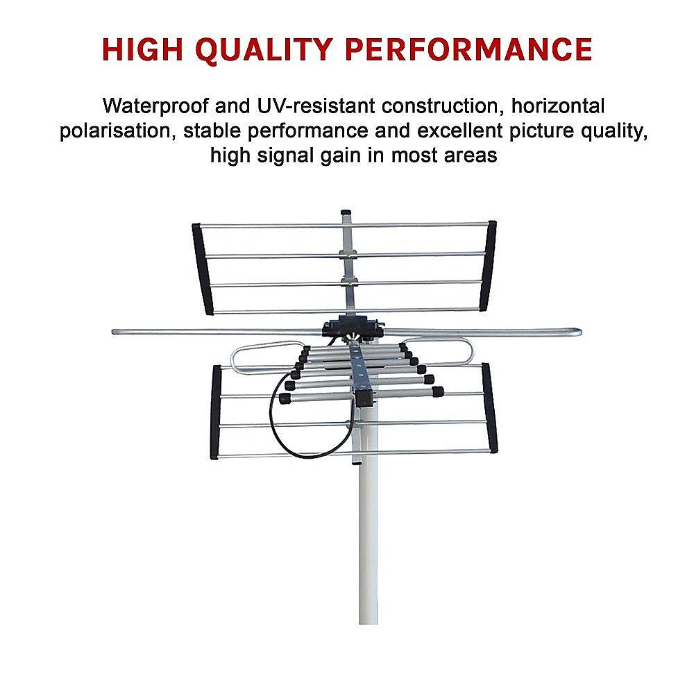 Digital TV Outdoor Antenna Aerial UHF VHF FM AUSTRALIAN Signal Amplifier Booster - John Cootes