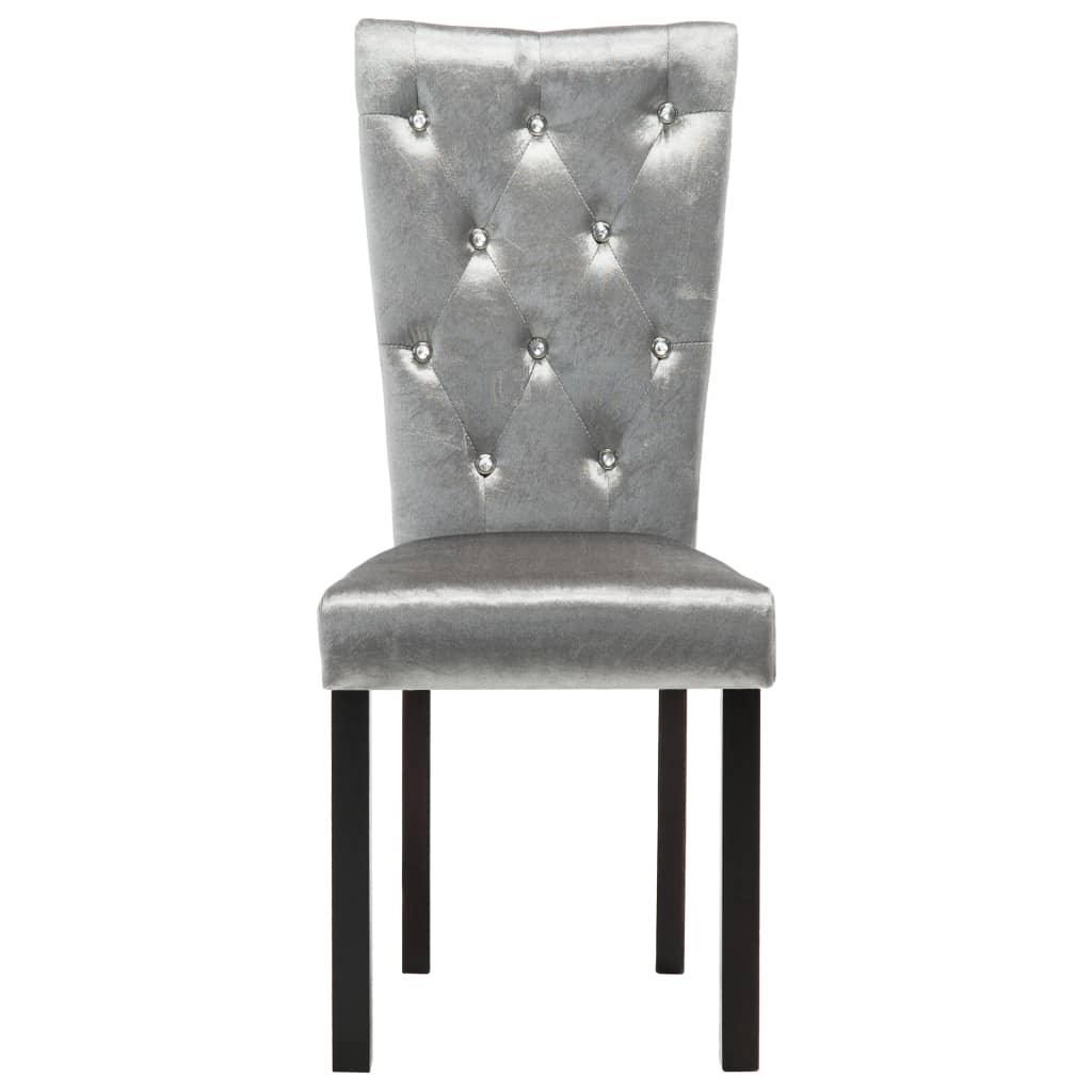 Dining Chairs 2 Pcs Silver Velvet - John Cootes