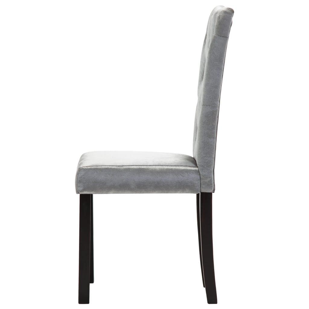 Dining Chairs 2 Pcs Silver Velvet - John Cootes