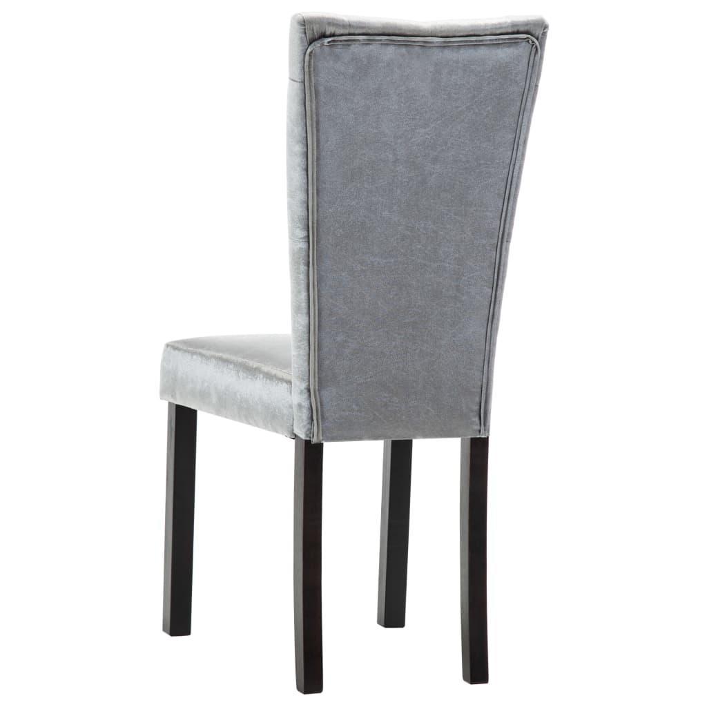 Dining Chairs 2 Pcs Silver Velvet - John Cootes