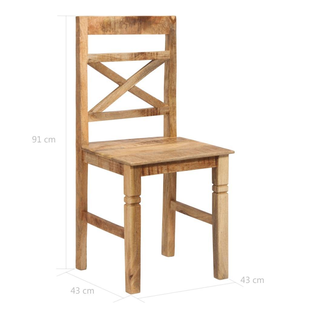 Dining Chairs 4 Pcs Solid Mango Wood - John Cootes