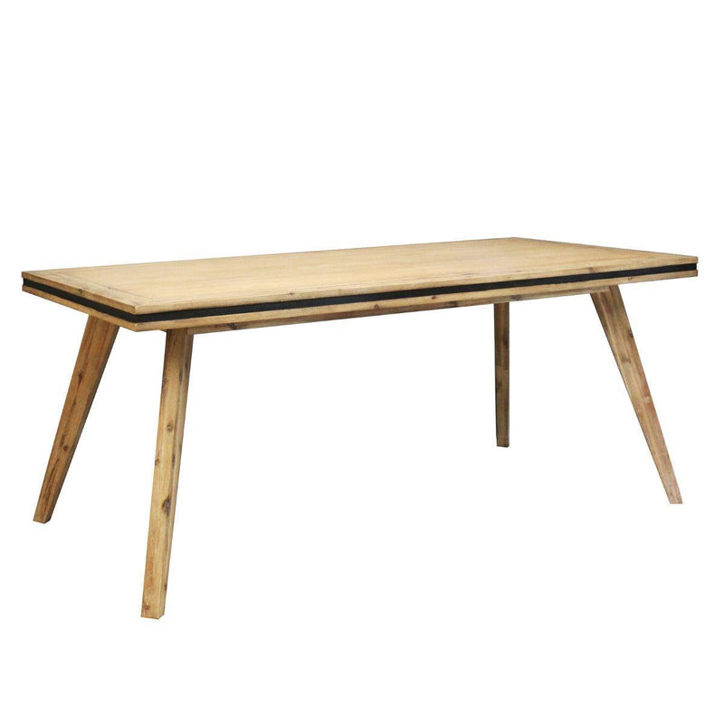 Dining Table 180cm Medium Size Solid Acacia Wooden Frame in Silver Brush Colour - John Cootes